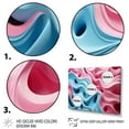 thumbnail image 3 of Designart "Focus Op Art in Blue and Pink" Modern Floater Framed Wall Art Print, 3 of 7