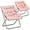 Pink, variant on SSyao Saucer Chair for Adult, Square Comfy Cozy Chair Folding Chair Faux Fur Metal Frame Foldable Reading Chair Accent Chair for Bed Room Living Room, Brown