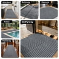 thumbnail image 5 of MIDUORUG Gray Striped Indoor Outdoor Runner Rug, Non Slip Rubber Backing Carpet Runner for Hallway Kitchen Entryway, 2' x 6', 5 of 7