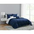 thumbnail image 5 of Mainstays 10-Piece Navy Seersucker Bed in a Bag, King, 5 of 11