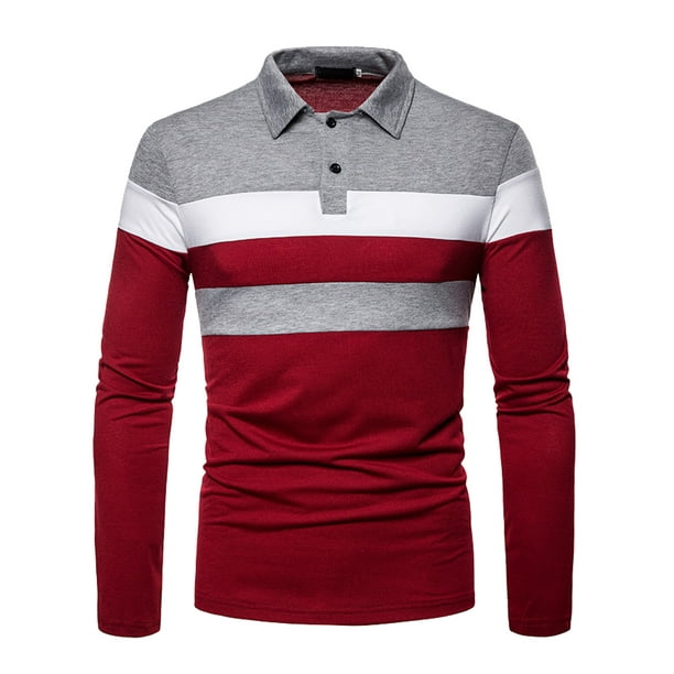 Bellella Camiseta para hombre con cuello vuelto polo con botones camisetas holgadas de golf camisetas de verano con cuello de solapa