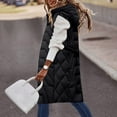 thumbnail image 6 of Hvyesh Womens Faux Fur Waistcoat Long Jacket Coat Trendy Long Sleeve Hoodies Maxi Length Outerwear 2025 Winter Fleece Thermal Coats 2-Black,M, 6 of 6