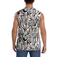 thumbnail image 4 of Pofeuu Leopard And Zebra Print Men's Muscle T-Shirt, Sleeveless, Muscle Tank, Classic Muscle Tee Top For Men Casual Sleeveless Muscle T-Shirt Trendy Clothes-Small, 4 of 7