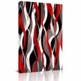 thumbnail image 2 of Canvas Wall Art Red Gray Stripes Canvas Art Print Abstract Art Modern Pictures Wall Decor for Living Room Bedroom Artwork Decorations Stretched Framed Ready to Hang 16"x24", 2 of 9
