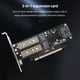 thumbnail image 4 of Tarjeta De Expansión M2 Nvme Ssd Ngff A Pcie 4X 1 2 Adaptador de tarjeta 3 en M. NGFF a PCIe X4 de escritorio M+BKey MSATA (con deflector 4U), 4 of 5
