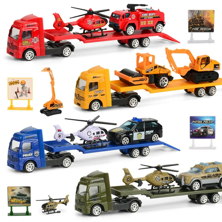 Truck and Police Car Toys SET