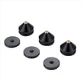 thumbnail image 2 of 16 Set Speaker Stand Feet Foot Pad Aluminium Alloy Metal Spikes Cone Floor Foot Nail Black,16 x Speaker Spikes 16 x base,Black, 2 of 8