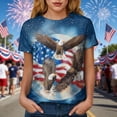 thumbnail image 6 of mgoYE 250th Anniversary Shirt Women Patriotic T-Shirts 3D Graphic Printed Novelty Fashion Tee Short Sleeve Shirt Women Tops Dark Blue S, 6 of 8