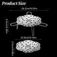 thumbnail image 3 of 1 Pcs Steamer Basket & Trivet,Foldable Metal Steamer Rack,Cooking Food Steaming Tray,Adjustable Height Small Stainless Steel Steamer Rack,Cooking Cooling Steaming Baking Stand,(Silver,6.14x2.48 in), 3 of 7