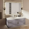 thumbnail image 2 of Sonoma 48 in W x 22 in D Dark Grey Single Bath Vanity and White Quartz Top, 2 of 11
