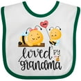 thumbnail image 3 of Inktastic Bees Loved by Grandma Boys or Girls Baby Bib, 3 of 4