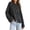 (New26)Gray, variant on Women's Asymmetric Button Cardigan Fall Winter Trendy Chunky Knit Sweater Coat Casual Long Sleeve Loose Fit Crewneck Outerwear