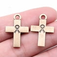 thumbnail image 2 of K-KED 70 Pcs Bronze Plated Cross Charms Pendant 25X17MM Diy Making A13340, 2 of 3