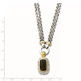 thumbnail image 3 of Sterling Silver 16in Gold 16in-Plated CZ Necklace, 3 of 5