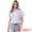 White, variant on DARING DIVA Women's Short Sleeve Button Down Striped Shirt for Casual Wear XS White