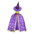 thumbnail image 3 of Elegant Kids Party Cloak Witch Cape With Embossed Gold Detailing For Magical Dress Up Play And Themed Events, 3 of 3