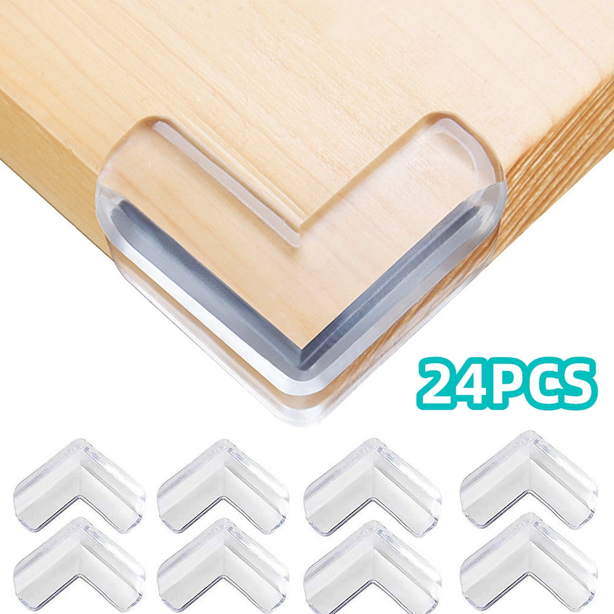 Suptree Table Corner Protectors for Furniture Baby Safety Proofing Corner Guards 24 Pack Round, Clear