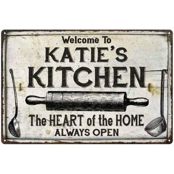 KATIE'S Kitchen Farmhouse Sign Gift 8x12 Metal 108120033196