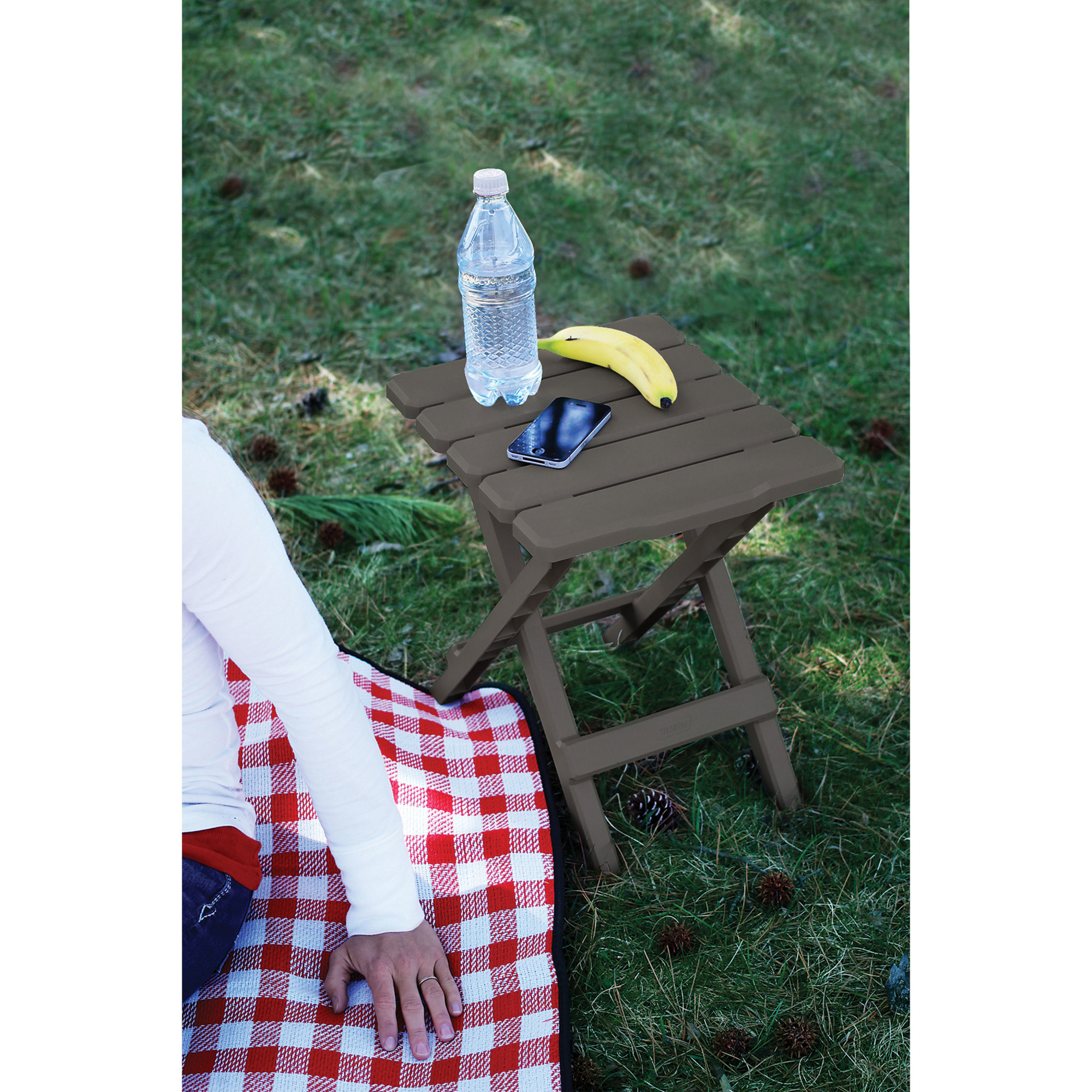 Camco Small Adirondack Folding Table, Charcoal photo 4