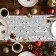 thumbnail image 2 of Grey Christmas Cotton Linen Table Runner for Dining Kitchen, Cute Snowman Snowflake White Stripes Wedding Outdoor Party Tablerunners Decoration, Dresser Scarf Coffee Tablecloth Runners 13x120 Inches, 2 of 9