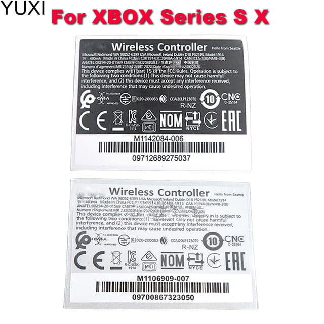 1pcs Black & White Wireless Back Label Serial Sticker Laser Stickers Label Seals For XBOX Series S X Controlle Black White