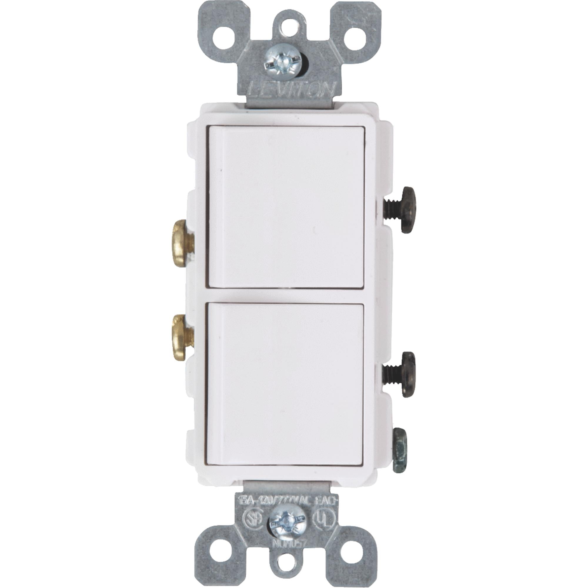 Leviton 15 Amps Combination Switch White 1 Pk