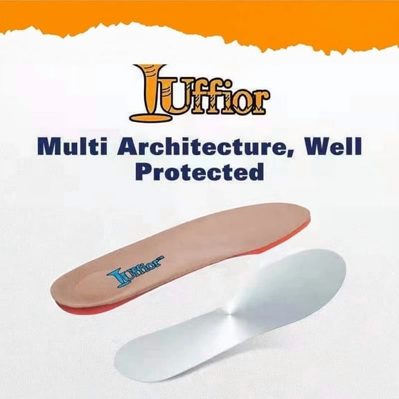 Tuffior Puncture Resistant Nail Proof Safety Work PPE Shoes Insoles with Arch Support, Tan,  (L)