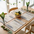 thumbnail image 5 of Beige Grey Placemats for Dinning Table Set of 6, Abstract Mottled Art Retro Modern Painting Burlap Kitchen Place Mats Waterproof Cloth Table Mats, Indoor Outdoor Placemats Easy Clean Dinner Decor, 5 of 8