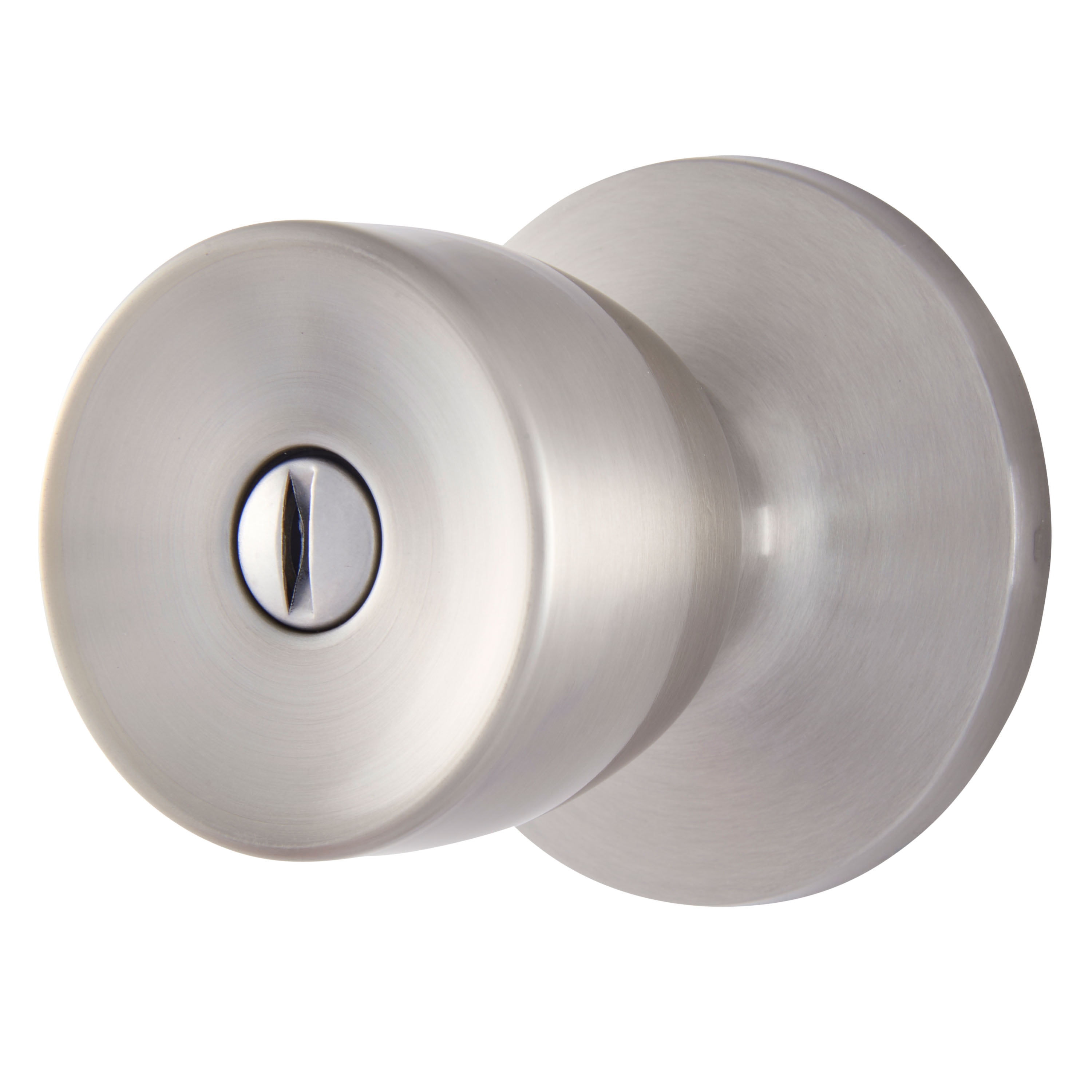 (6 pack) Brink's Privacy Bed/Bath Tulip Style Doorknob, Satin Nickel Finish