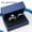 Blue, variant on 3pc Couples Wedding Ring Sets His And Hers Women Sterling Silver Blue Moissanite and men Wedding Bands Together With Ring Gift Jewelry Box