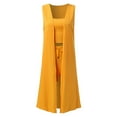 thumbnail image 4 of Wyzesi Ensemble de Compression pour Femmes Maternité Mode Décontractée Extensible 2025 Couleur Unie 3 Pcs Sans Manches, 4 of 5