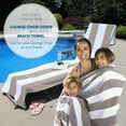 thumbnail image 3 of Cotton Cabana Stripe Standard Size Chaise Lounge Chair Cover, 3 of 10
