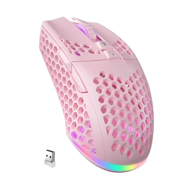 Ratón inalámbrico para juegos SOLAKAKA SM600 PLUS Bluetooth 5.1 Rosa