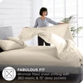 thumbnail image 3 of Ivy Union Microfiber Sheet Set - Breathable - Deep Pocket, Full, Sand, 3 of 6