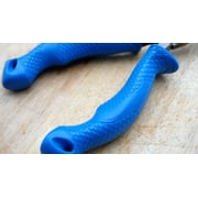Cuda Bent Nose Fishing Plier Tool with Ring Splitter and Crimper, 7, Carbon Steel, Blue