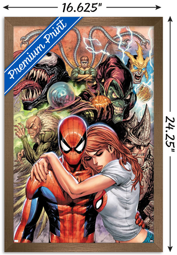marvel comics the sinister six amazing spider man renew your vows 1 wall poster 14 725 x 22 375 framed walmart com