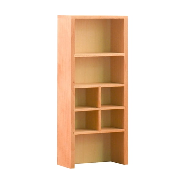 Estantería en miniatura de madera estilo japonés chic para almacenamiento (escala 1/12) Casilleros