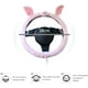 thumbnail image 4 of Funda para volante de coche de animales bonitos, protector antideslizante para volante de coche de dibujos animados, franela suave de microfibra de 38cm (15 ") (cerdo rosa) Adepaton LKX-1446, 4 of 7