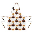 thumbnail image 2 of Happy Thanksgiving Turkey Fall Pumpkin Apron-Garden Aprons for Women with Pockets-Cotton Linen Waterproof Kitchen Cooking Gardening Aprons Adjustable for Kitchen,Cooking,BBQ and Salon 33"x27", 2 of 7