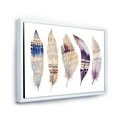 thumbnail image 3 of Ethnic Purple Boho Art Feathers 32 in x 16 in Framed Painting Canvas Art Print, by Designart, 3 of 5