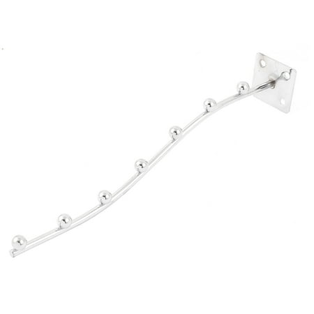 Metal 7 Beads Wall Mounted Waterfall Hook Clothing Display Hanger Rack