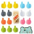 thumbnail image 2 of 24-Pack Self-Adhesive Silicone Thumb Hooks – Multi-Purpose Wall Hangers for Cable Clips, Keys, Wires & Small Items, No-Drill Organizer for Home & Office TIKA, 2 of 13