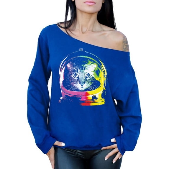 Awkward Styles Cat Sweater Space Pet Off Shoulder Tops for Women