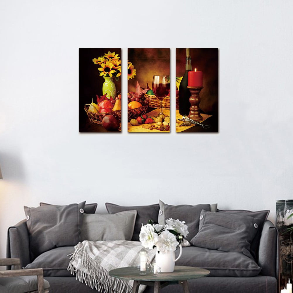 3pcs HD Modern Art Oil Painting Canvas Print Pictures Home Room Decor Unframed 