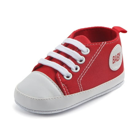 

Toyella Canvas Classic Sports Sneakers Baby Boys Girls First Walkers Shoes Infant Toddler Soft Sole Anti-slip Baby Shoes 6 12cm