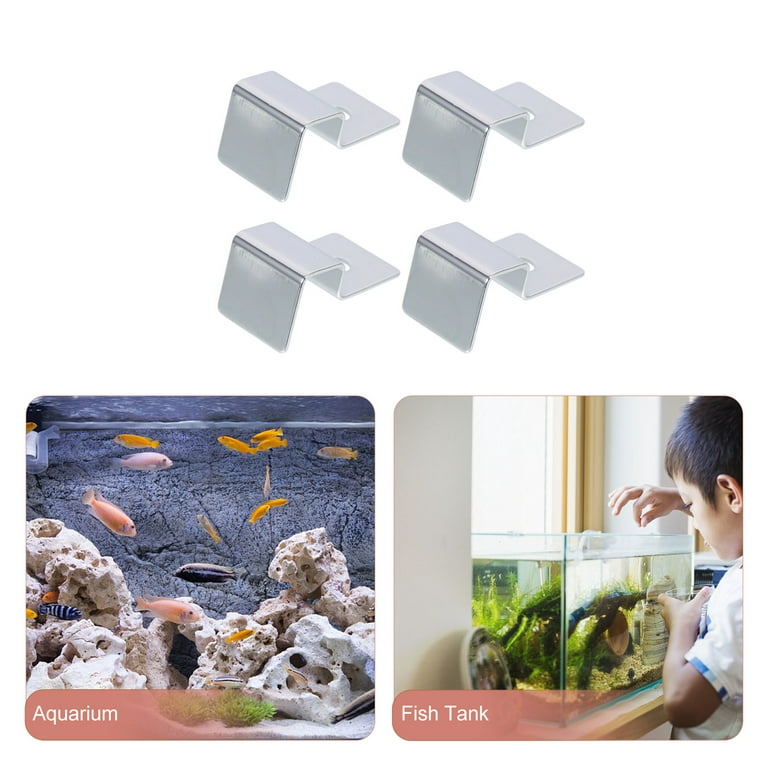 4 Pcs Fish Tank Supplies Cover Clips Rimless Glass Support Bracket