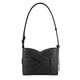 thumbnail image 1 of High-end genuine leather women's handbag with geometric design, underarm bag, black smooth cowhide, no gift box., 1 of 1