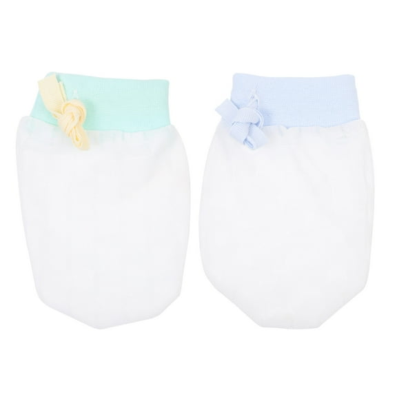 HONITANO Baby Mittens Ice Silk 2Pairs Newborn Design For Infants Daily Use 12.5x7x0.5Cm