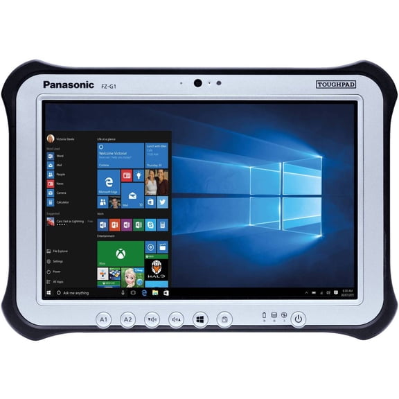 Restored Panasonic Toughpad FZ-G1 MK5, Rugged Tablet, 10.1", Intel Core i5 7300U, 8GB, 256GB SSD, Webcam, Rear Camera, Win10 Pro, Barcode Reader (Refurbished)