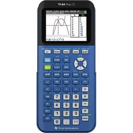 Texas Instruments TI-84 Plus CE Graphing Calculator, Bionic Blue, 7.5 inch